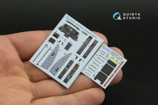 Quinta Studio QD48196 A-10C 3D-Printed &amp; coloured Interior on decal paper (for Italeri ) 1/48