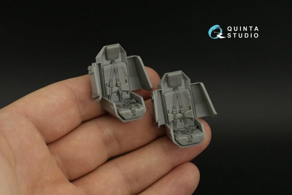 Quinta Studio QD+35106 AH-64D 3D-Printed &amp; coloured Interior on decal paper (Takom) (with 3D-printed resin parts) 1/35