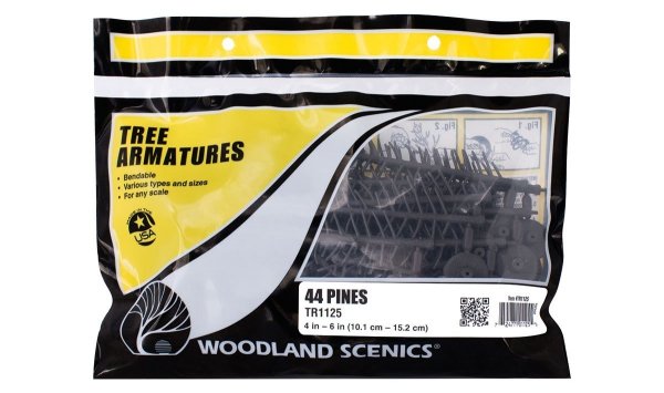 Woodland Scenic WTR1125 Pnie drzew 10-15cm - 44 szt.
