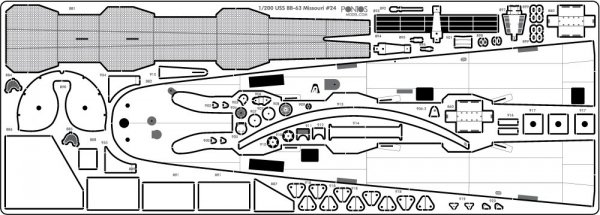 Pontos 22004F1 USS BB-61 Iowa 1944 Detail Up Set (Without wooden deck) (1:200)