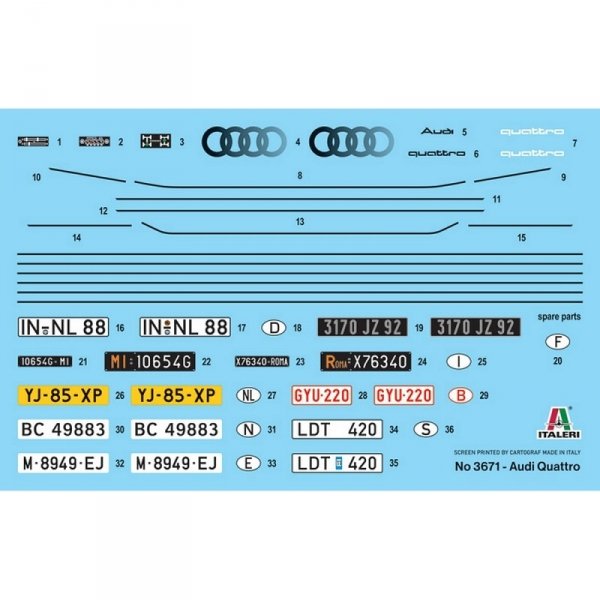 Italeri 3671 AUDI QUATTRO 1/24