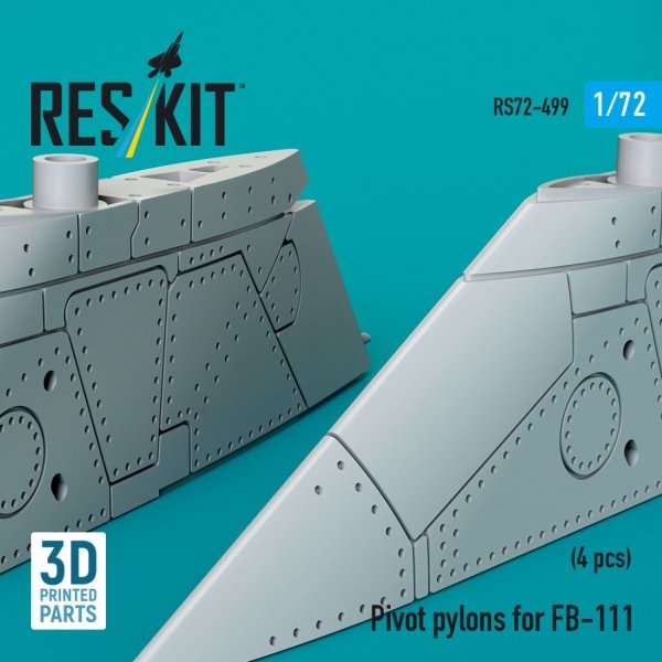 RESKIT RS72-0499 Pivot pylons for FB-111 (4 pcs) (1/72)