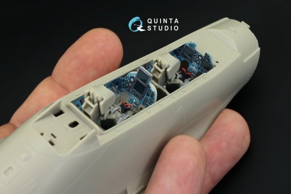 Quinta Studio QD48212 Su-30MKK 3D-Printed &amp; coloured Interior on decal paper (KittyHawk) 1/48