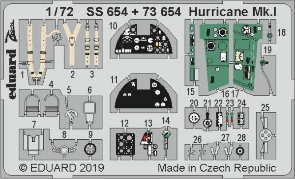 Eduard 73654 Hurricane Mk. I 1/72 ARMA HOBBY