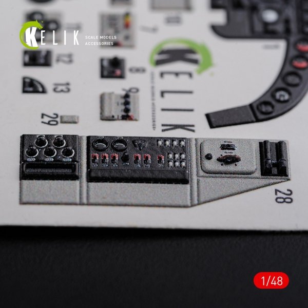 KELIK K48085 KI-21 interior 3D decals for ICM kit 1/48