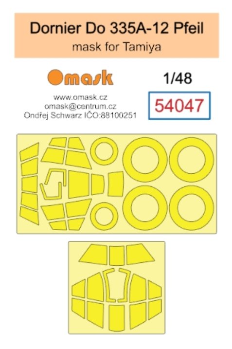 Omask 54047 Dornier Do 335A-12 Pfeil mask (for Tamiya) 1/48