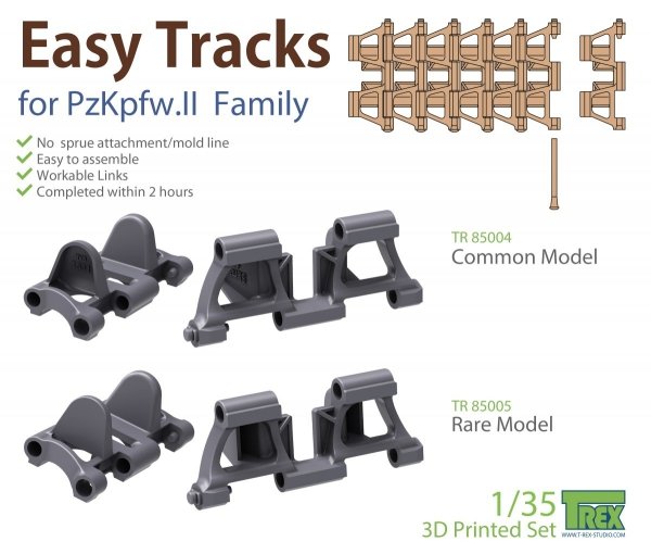 T-Rex Studio TR85004 PzKpfw II Tracks Common Model 1/35