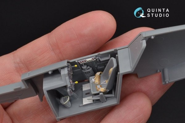 Quinta Studio QD48097 Bf 109E 3D-Printed &amp; coloured Interior on decal paper (for Tamiya kit) 1/48