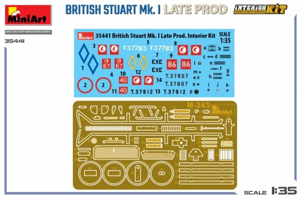 Mini Art 35441 British Stuart Mk. I Late Prod Interior Kit 1/35