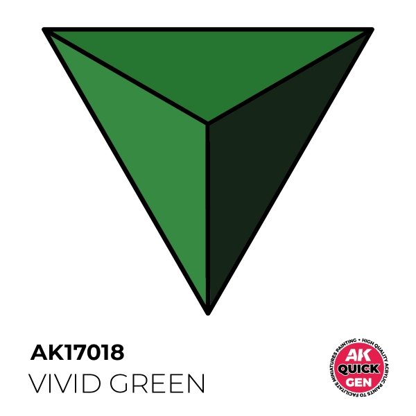 AK Interactive AK17018 VIVID GREEN – QUICK GEN COLOR 18ml