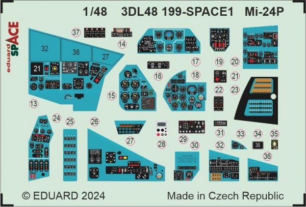 Eduard 3DL48199 Mi-24P SPACE TRUMPETER 1/48