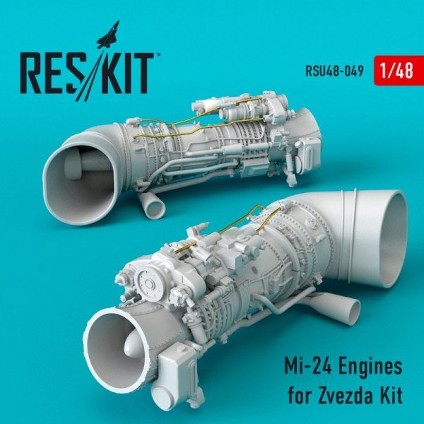 RESKIT RSU48-0049 Mi-24 Engines for Zvezda kit 1/48
