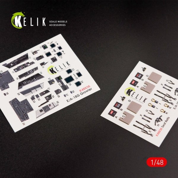 KELIK K48036 EA-18G &quot;GROWLER&quot; INTERIOR 3D DECALS FOR MENG KIT 1/48
