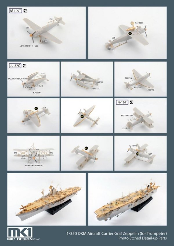 MK1 Design MD-35028 DKM Graf Zeppelin DX 1/350