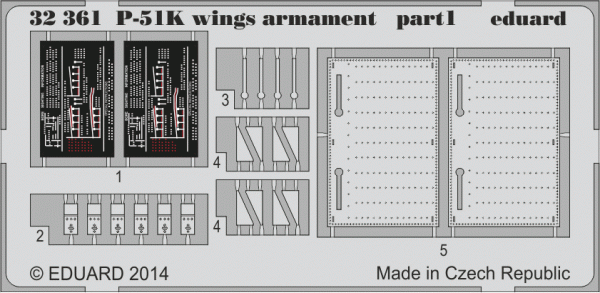 Eduard 32361 P-51K wings armament 1/32 Dragon