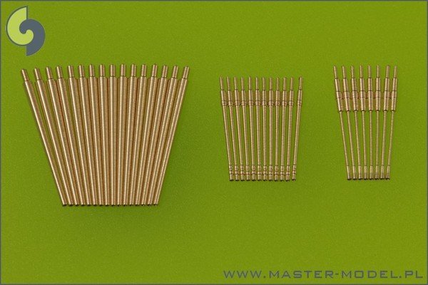 Master SM-200-008 German battleship Bismarck - anti-aircraft armament barrels - 37 mm SKC/30 (16 pcs), 20 mm C/30 (12 pcs), 20 mm C/38 (8 pcs)