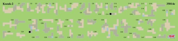 ICM 35748 Chevrons of Personnel and Camouflage of Military Vehicles of the Ukrainian Army 1/35