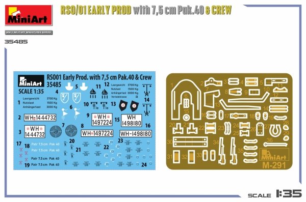 MiniArt 35485 RSO/01 Early Prod. with 7,5 cm Pak.40 &amp; Crew 1/35