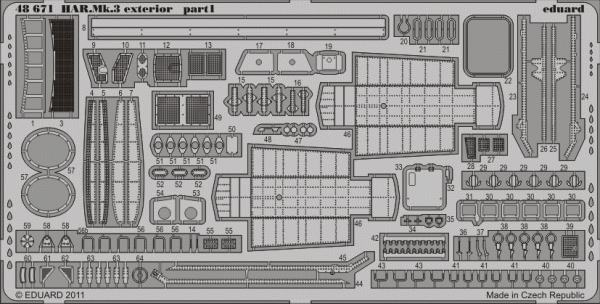 Eduard 48671 HAR. Mk.3 exterior 1/48 Hasegawa