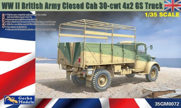 Gecko Models 35GM0072 WWII British Army Closed Cab 30cwt 4x2 GS Truck 1/35