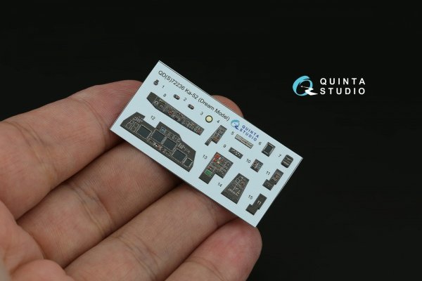 Quinta Studio QDS-72236 Ka-52 3D-Printed &amp; coloured Interior on decal paper (Dream Model) (small version) 1/72