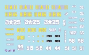 Star Decals 72-A1127 US PACIFIC WARS - IWO JIMA USMC LVT-4 Amtracks 1/72