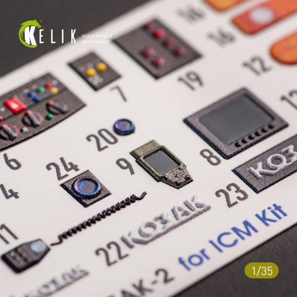 KELIK K35020 KOZAK-2 UKRAINIAN MRAP 3D DECALS FOR ICM KIT 1/35