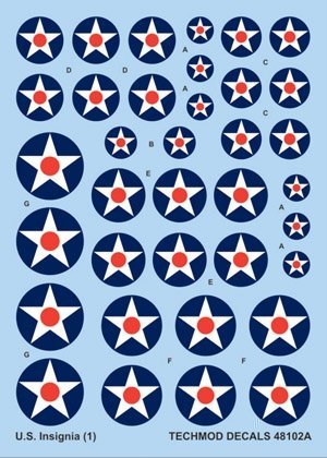 Techmod 48102 - US National Insignia 1919-1942 (1:48)
