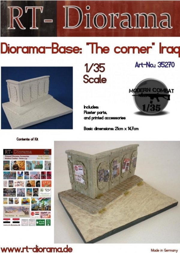 RT-Diorama 35270 Diorama-Base: &quot;The corner&quot; (Iraq) 1/35