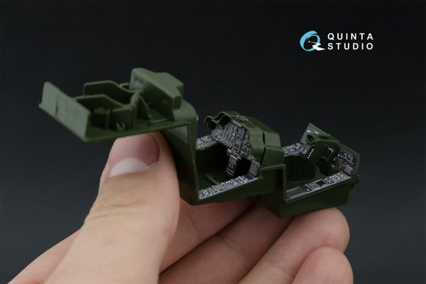 Quinta Studio QDS-48572 AH-64A 3D-Printed &amp; coloured Interior on decal paper (Academy/Modelist) (small version) 1/48