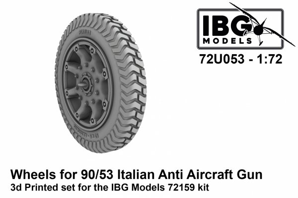 IBG 72U053 Wheels for 90/53 Italian Anti Aircraft Gun 1/72