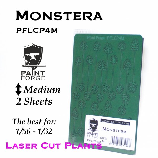 Paint Forge PFLCP4M Laser Cut Plants MONSTERA 4M