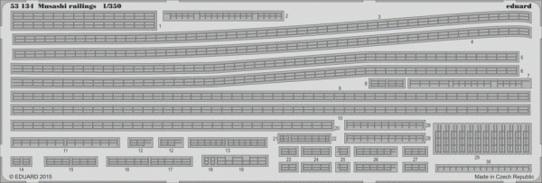 Eduard 53134 Musashi railings TAMIYA 1/350