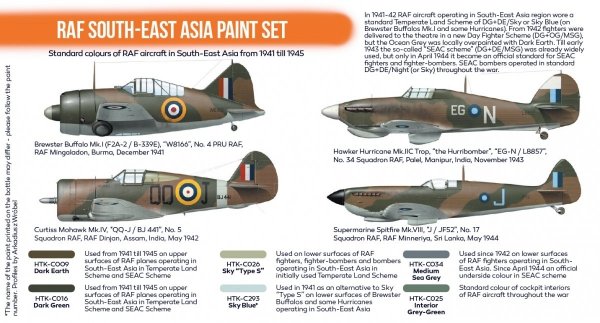 Hataka HTK-CS115 RAF South-East Asia paint set 6x17ml