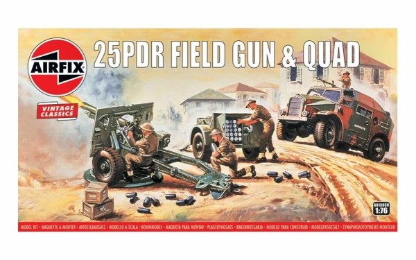 Airfix 01305V 25PDR Field Gun &amp; Quad Vintage Classics 1/76