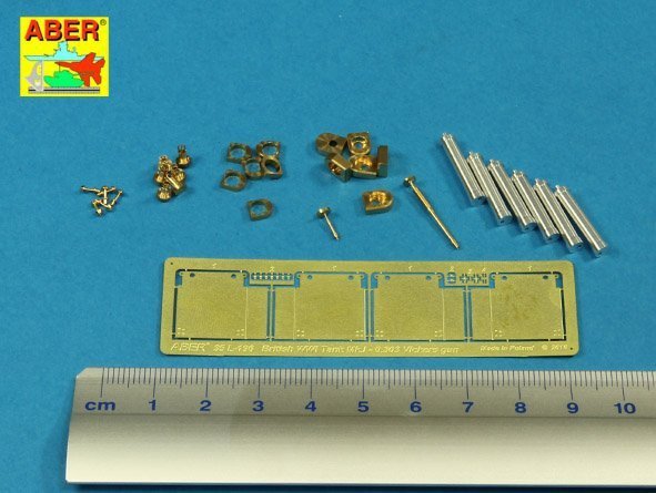 Aber 35L-196 Barrels for British WWI Tank Mk.I Female or 0.303 Vickers gun x 4 8mm Hotchkiss m.1909 x 1 (1:35)