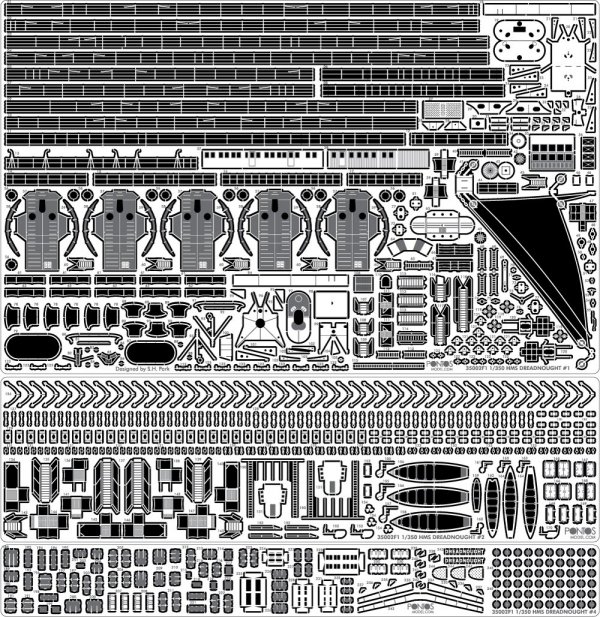 Pontos 35002F1 HMS Dreadnought Detail Up Set (1:350)
