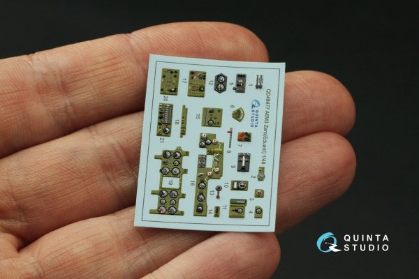Quinta Studio QD48477 A6M3 Zero 3D-Printed coloured Interior on decal paper (Eduard) 1/48