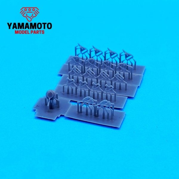 Yamamoto YMPTUN117 Racing Seatbelts 4 Points Set 2 - Blue &amp; Green 1/24