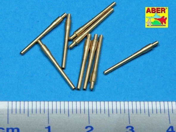 Aber 1:700L-12 Set of 9 pcs 406 mm short barrels for ships: North Carolina, Washington 1/700