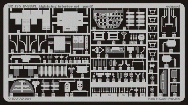 Eduard 32125 P-38L interior 1/32 TRUMPETER