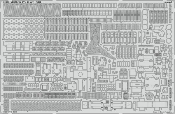 Eduard 53295 USS Nimitz CVN-68 part 1 TRUMPETER 1/350