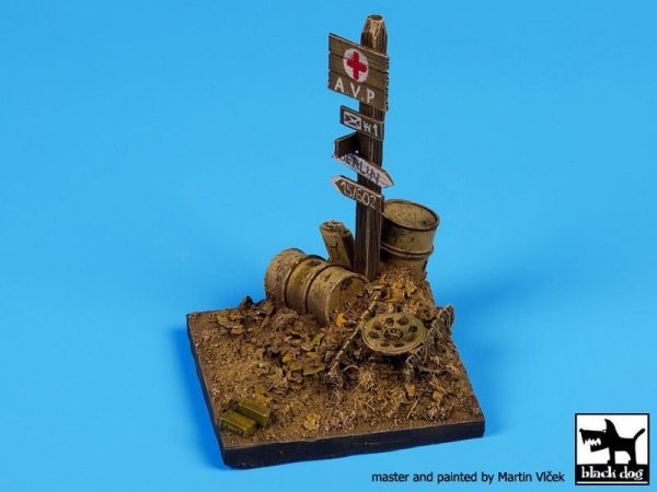 Black Dog D35042 Road signs base 1/35