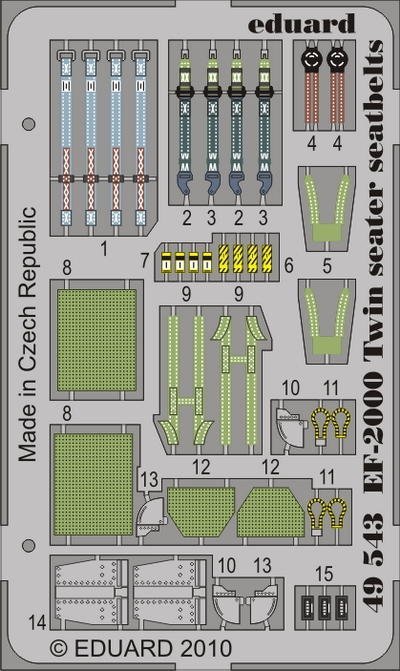 Eduard 49543 EF-2000 Two seater seatbelts 1/48 (Revell)
