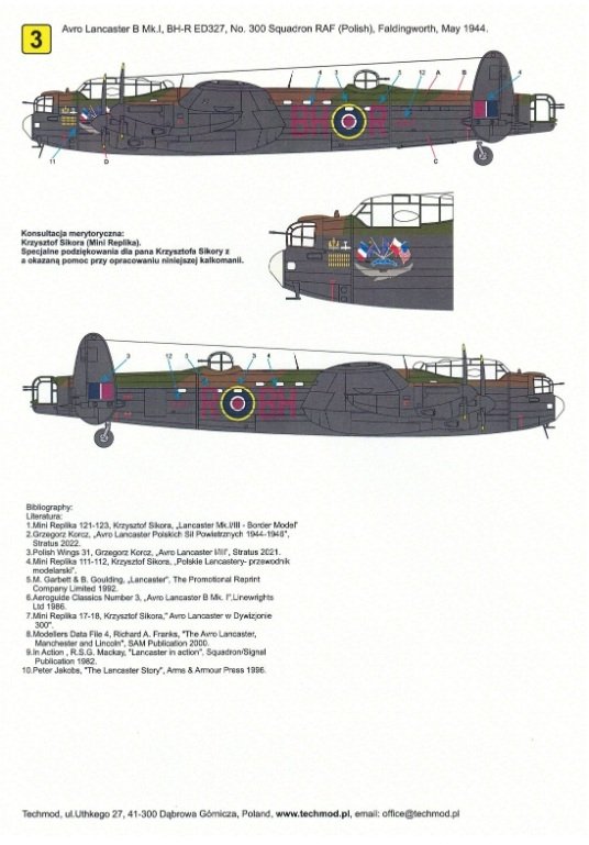 Techmod 48824 Avro Lancaster B Mk I 1/48