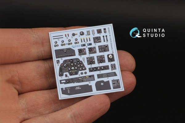 Quinta Studio QD48311 Bf 110C/D 3D-Printed &amp; coloured Interior on decal paper (Eduard) 1/48