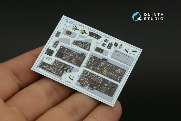 Quinta Studio QD32033 F-14D 3D-Printed &amp; coloured Interior on decal paper ( Trumpeter ) 1/32