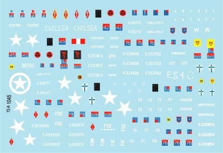 Star Decals 72-A1045 Royal Artillery # 1. 75th D-Day Special. The Big Guns - Sexton, Priest, Wolverine and Achilles 1/72
