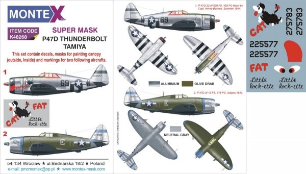 Montex K48268 P-47D RAZORBACK 1/48