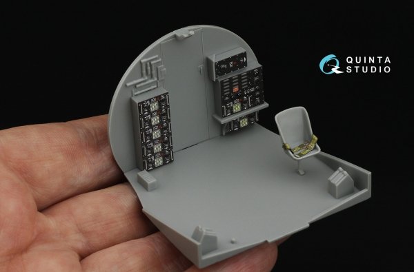Quinta Studio QD48542 Boeing B-17F 3D-Printed &amp; coloured Interior on decal paper (HK models, Eduard) 1/48
